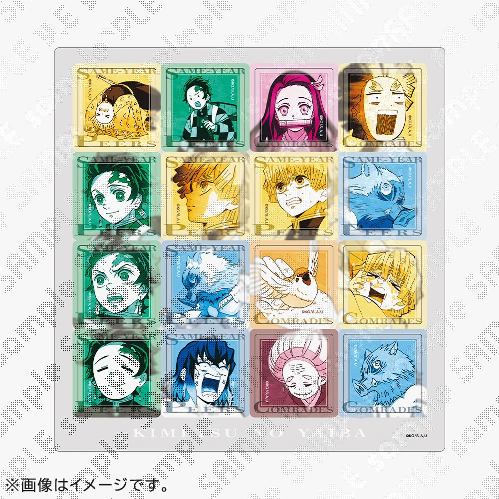 Bonds Acrylic Tile Sticker, Tanjiro & Zenitsu & Inosuke, Demon Slayer
